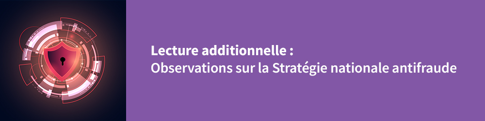 Lecture additionnelle :  Observations sur la Stratégie nationale antifraude