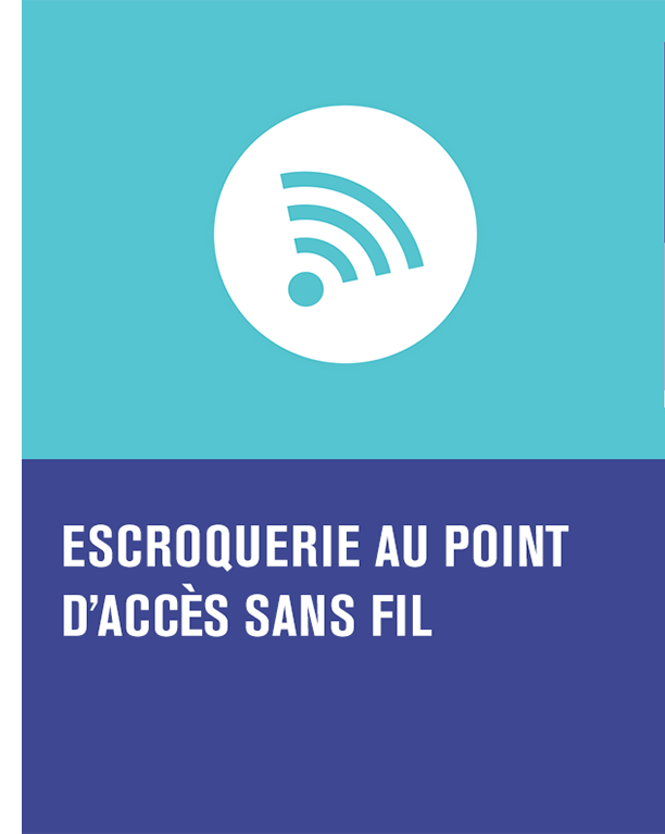 Symbole du WiFi. Titre de l’article – Escroqueries aux points d’accès sans fil.